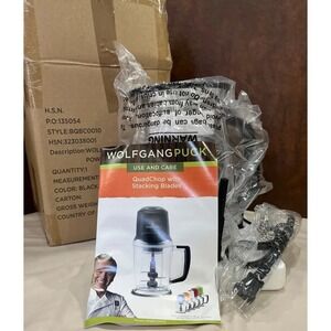 Wolfgang Puck Quadchop With Stacking Blades NEW IN BOX